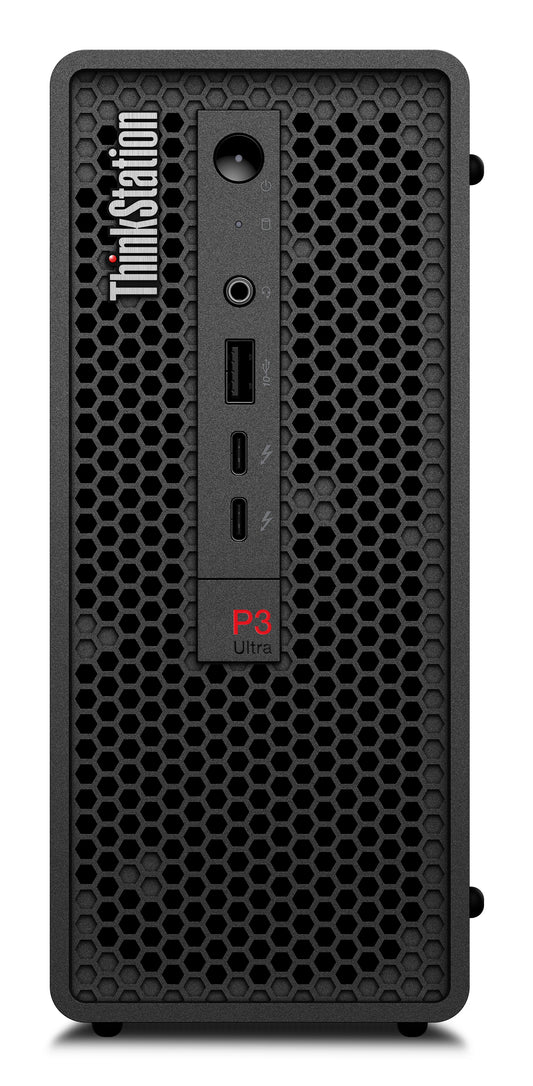 Lenovo ThinkStation P3 Ultra Intel® Core™ i7 i7-14700 16 GB DDR5-SDRAM 512 GB SSD NVIDIA T1000 Windows 11 Pro Mini Tower Workstation Black