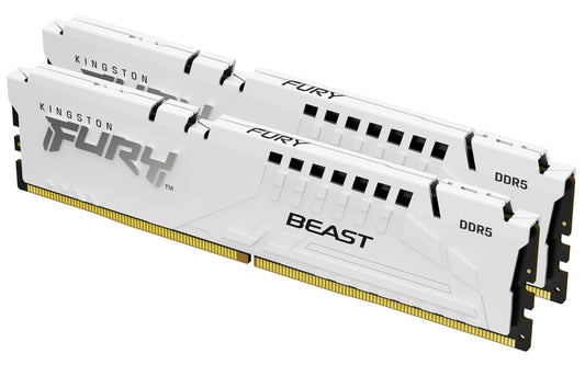 Kingston Technology FURY Beast 32GB 6000MT/s DDR5 CL36 DIMM (Kit of 2) White EXPO