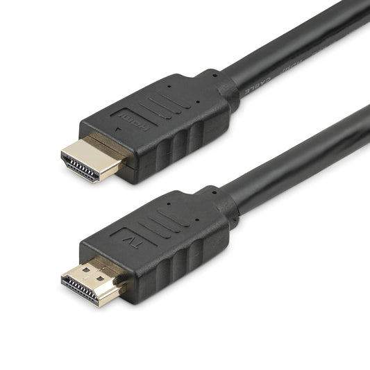Star Tech 50ft (15m) HDMI 2.0 Cable - 4K 60Hz Active HDMI Cable - CL2 Rated for In Wall Installation - Long Durable High Speed UHD HDMI Cable - HDR, 18Gbps - Male to Male Cord - Black