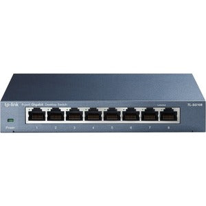 TP-Link8-port Desktop Gigabit Switch, 8 10/100/1000M RJ45 ports, steel case