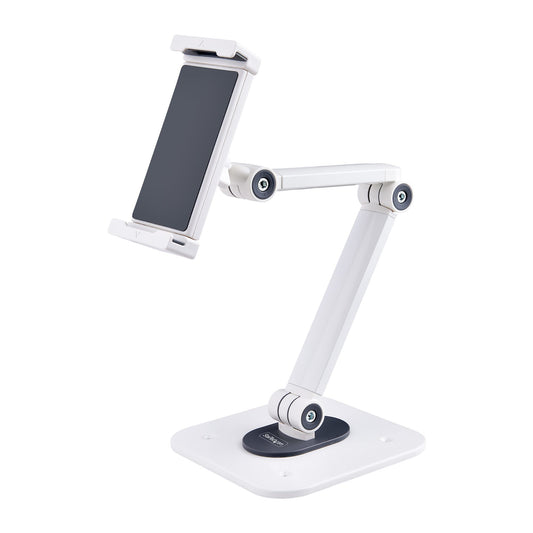 Star Tech Adjustable Tablet Stand for Desk - Wall Mountable - Capacity 2.2lb (1kg) - Ergonomic Articulating Universal Tablet Stand - Tablet Holder for Desk Pivot/Swivel/Rotate