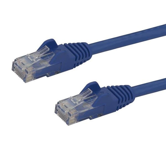 StarTech 50cm CAT6 Ethernet Cable - Blue CAT 6 Gigabit Ethernet Wire -650MHz 100W PoE RJ45 UTP Network/Patch Cord Snagless w/Strain Relief Fluke Tested/Wiring is UL Certified/TIA