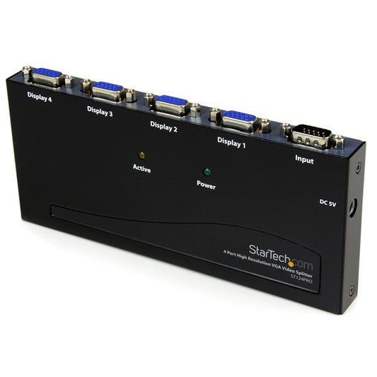 Star Tech 4 Port High Resolution VGA Video Splitter - 350 MHz