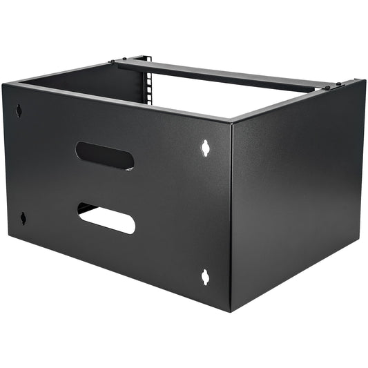 Star Tech 6U Wall Mount Network Rack - 14 Inch Deep (Low Profile) - 19" Patch Panel Bracket for Shallow Server and IT Equipment, Network Switches - 44lbs/20kg Weight Capacity, Black