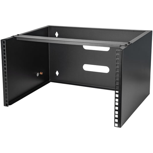 Star Tech 6U Wall Mount Network Rack - 14 Inch Deep (Low Profile) - 19" Patch Panel Bracket for Shallow Server and IT Equipment, Network Switches - 44lbs/20kg Weight Capacity, Black
