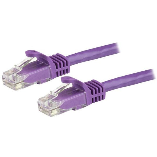 Star Tech 7.5m CAT6 Ethernet Cable - Purple CAT 6 Gigabit Ethernet Wire -250MHz 100W PoE RJ45 UTP Network/Patch Cord Snagless w/Strain Relief Individually Tested
