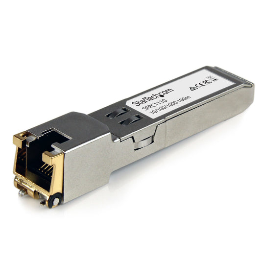 Star Tech Cisco SFP-GE-T Compatible SFP Transceiver Module - 10/100/1000BASE-TX~Cisco SFP-GE-T Compatible SFP Module - 1000BASE-T - SFP to RJ45 Cat6/Cat5e - 10/100/1000 Mbps - RJ-45 100m - Cisco IE3400, IE3300, IE3200