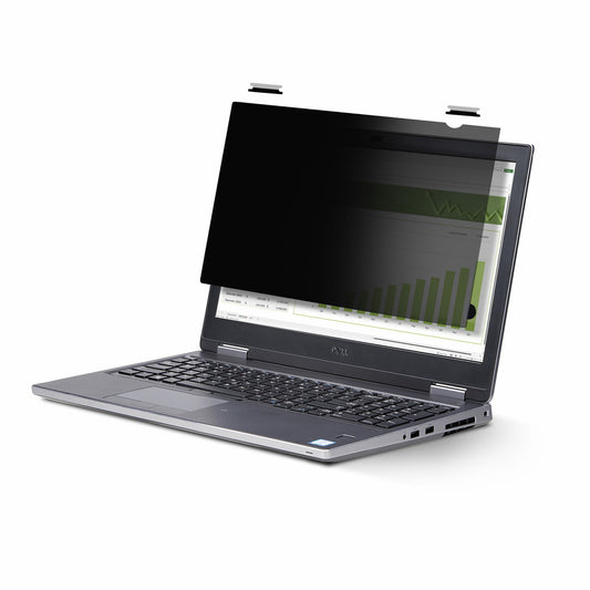 Star Tech 15.6-inch 16:9 Flip-Up Privacy Screen with Touch, Anti-Glare Blue Light Filter, Laptop Monitor Screen Protector, +/- 30 Deg. View Angle