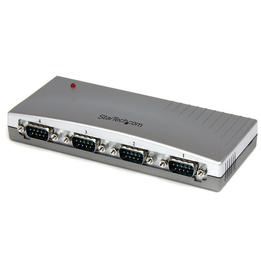 Star Tech 4 Port USB to RS232 Serial DB9 Adapter Hub