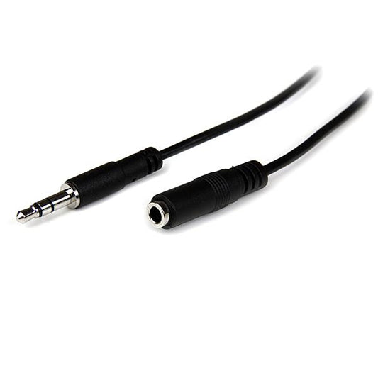 Star Tech 1m Slim 3.5mm Stereo Extension Audio Cable - M/F