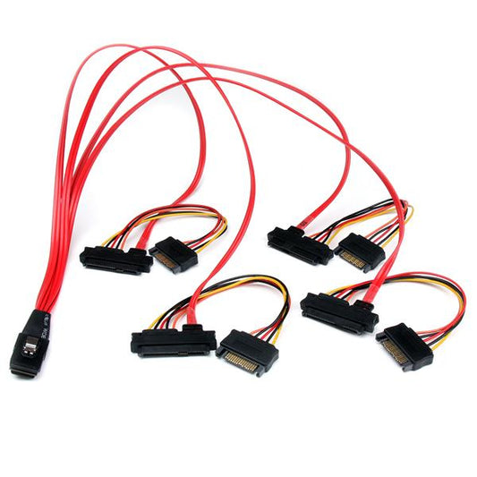 Star Tech 50cm Internal Serial Attached SCSI Mini SAS Cable - SFF8087 to 4x SFF8482