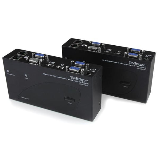 Star Tech USB Dual VGA over Cat5 KVM Console Extender - 650 ft / 200m