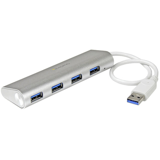 Star Tech 4-Port USB Hub, USB A to 4x USB-A Ports, USB 5Gbps, Rugged Design, Bus-Powered, Portable Laptop USB 3.0 Hub