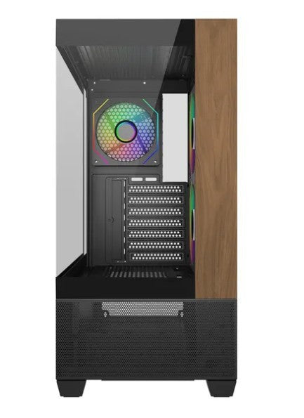 COOLER MASTER ATX, WOOD FRONT PANEL, 270 GLASS, ARGB FANS(3), 2YR