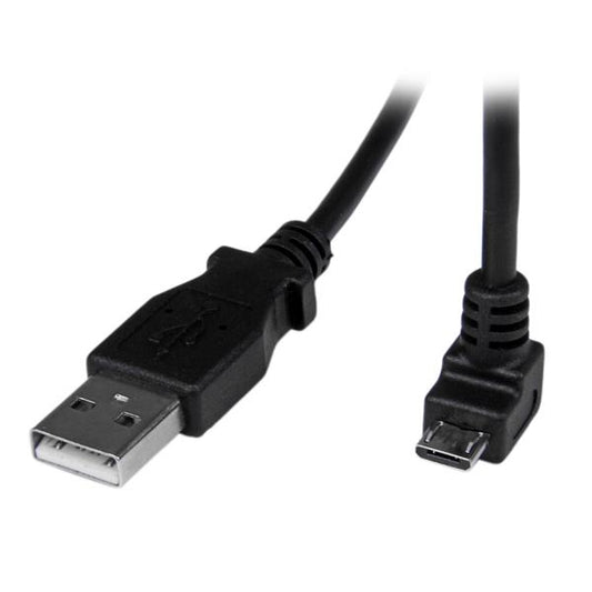 Star Tech 2m Micro USB Cable - A to Down Angle Micro B