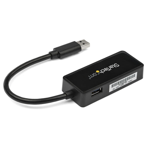 Star Tech USB 3.0 to Gigabit Ethernet Adapter NIC w/ USB Port - Black