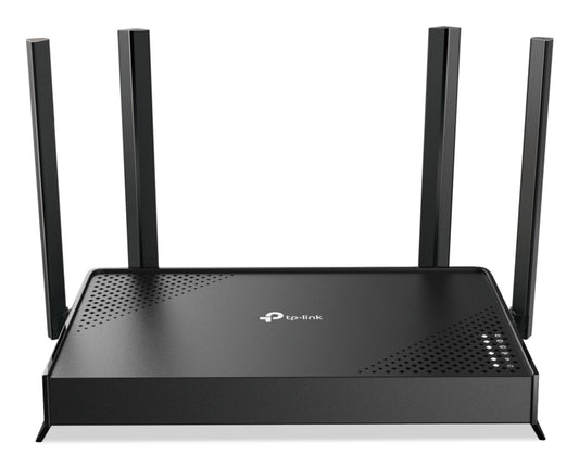TP-LinkBE3600 Dual-Band Wi-Fi 7 Router SPEED: 688 Mbps at 2.4 GHz + 2882 Mbps at 5 GHz . SPEC: 4× external Antennas, 2.0 GHz Quad-Core CPU, 1 x 1Gbps WAN port +