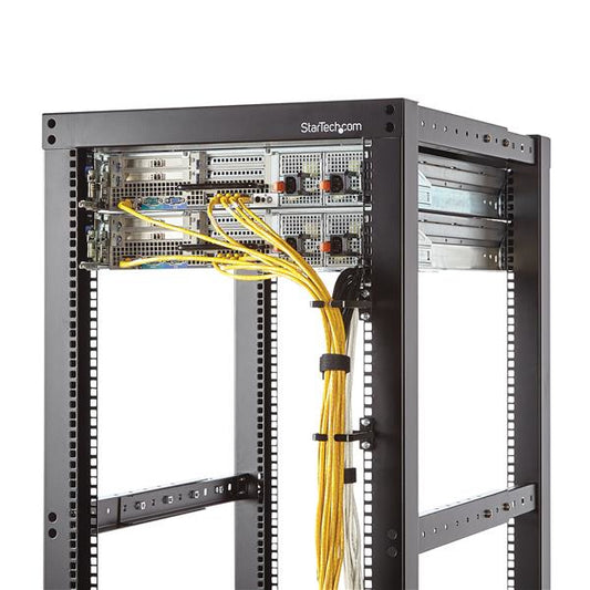 Star Tech 1U Vertical Server Rack Cable Management D-Ring Hook - 2.2x3.9in (5.7x10cm)