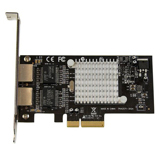Star Tech Dual Port PCI Express (PCIe x4) Gigabit Ethernet Server Adapter Network Card - Intel i350 NIC
