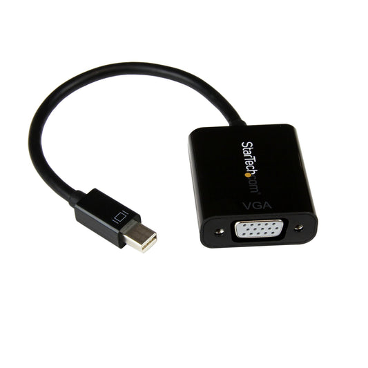 StarTech Mini DisplayPort to VGA Adapter - Active Mini DP to VGA Converter - 1080p Video - mDP or Thunderbolt 1/2 Mac/PC to VGA Monitor/Projector/Display - mDP 1.2 to VGA Dongle - Black