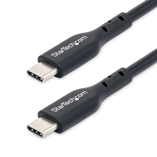 Star Tech 2m (6ft) USB C Charging Cable, USB-C Cable, USB 2.0 Type-C Laptop Charger Cord, 60W 3A Power Delivery, TPE Jacket, USB-C Data Transfer Cable, M/M