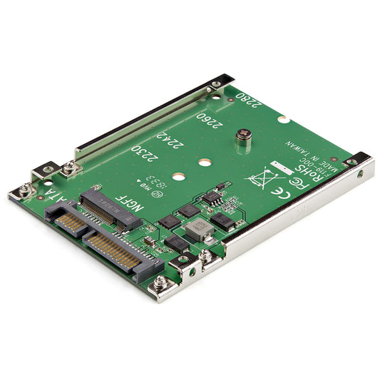 Star Tech M.2 SATA SSD to 2.5in SATA Adapter - M.2 NGFF to SATA Converter - 7mm - Open-Frame Bracket - M2 Hard Drive Adapter