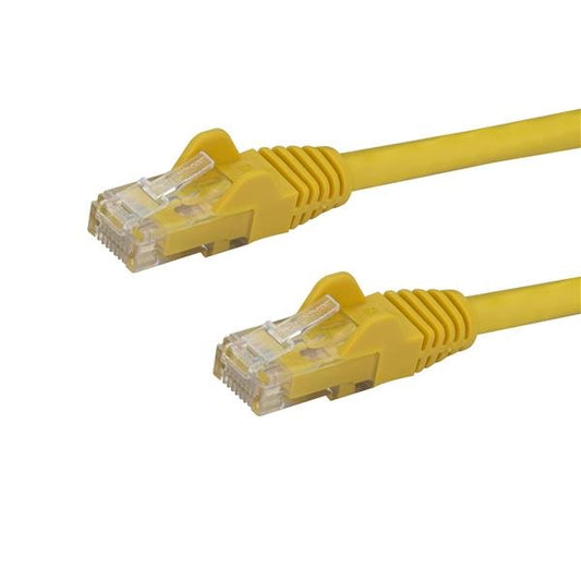 StarTech 2m CAT6 Ethernet Cable - Yellow CAT 6 Gigabit Ethernet Wire -650MHz 100W PoE RJ45 UTP Network/Patch Cord Snagless w/Strain Relief Fluke Tested/Wiring is UL Certified/TIA