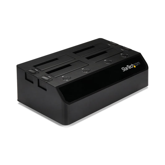 Star Tech 4-Bay USB 3.0 to SATA Hard Drive Docking Station, USB Hard Drive Dock, External 2.5/3.5" SATA III SSD/HDD Docking Station, Hot-Swap Hard Drive Bay, Top-Loading