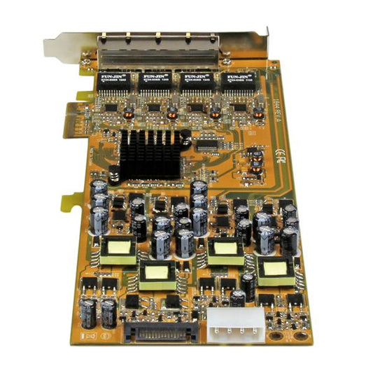 Star Tech 4 Port Gigabit Power over Ethernet PCIe Network Card - PSE / PoE PCI Express NIC - TAA