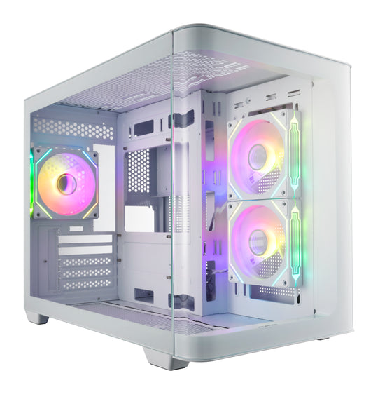 FSP S380-WA Case Mini Tower mITX, mATX White ARGB