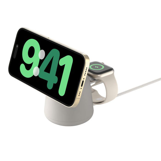 Belkin 2-in-1 Wireless Charging Dock with Qi2 15W (WIZ027AUH37)
