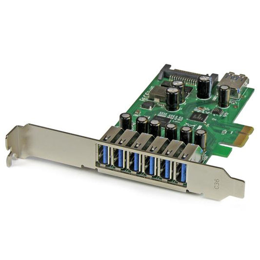 StarTech 7-Port PCI Express USB 3.0 Card - Standard and Low-Profile Design