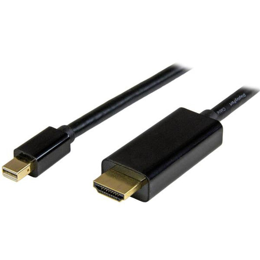 Star Tech 6ft (2m) Mini DisplayPort to HDMI Cable - 4K 30Hz Video - mDP to HDMI Adapter Cable - Mini DP or Thunderbolt 1/2 Mac/PC to HDMI Monitor/Display - mDP to HDMI Converter Cord