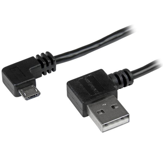 Star Tech Micro-USB Cable with Right-Angled Connectors - M/M - 2m (6ft)