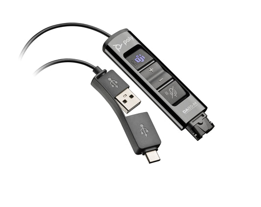 HP Poly DA85-M USB to QD Black Adapter TAA product image