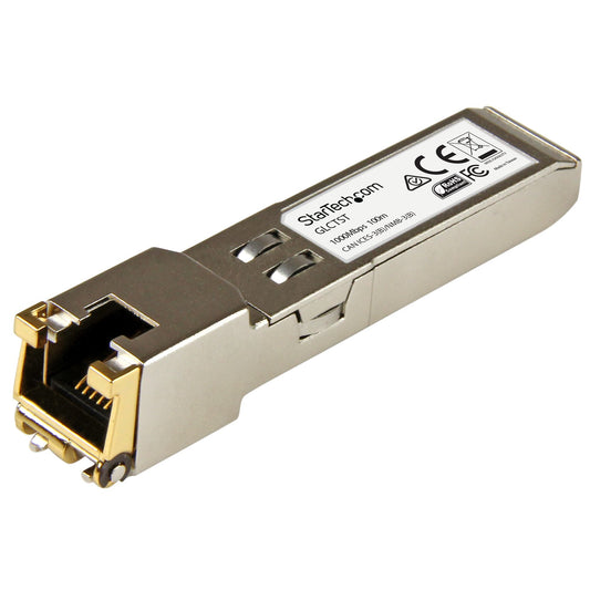 Star Tech Cisco GLC-T Compatible SFP Transceiver Module - 1000BASE-T~Cisco GLC-T Compatible SFP Module - 1000BASE-T - SFP to RJ45 Cat6/Cat5e - 1GE Gigabit Ethernet SFP - RJ-45 100m - Cisco Firepower, ASR920, IE2000