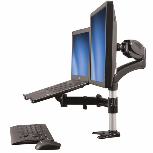Star Tech Desk-Mount Monitor Arm with Laptop Stand - Full Motion - Articulating