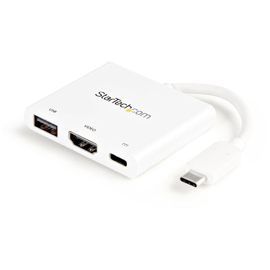 Star Tech USB-C Multiport Adapter with HDMI - USB 3.0 Port - 60W PD - White