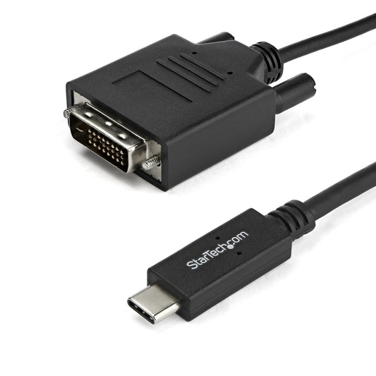 Star Tech 6.6 ft. (2m) USB-C to DVI Cable - 1920 x 1200 - Black