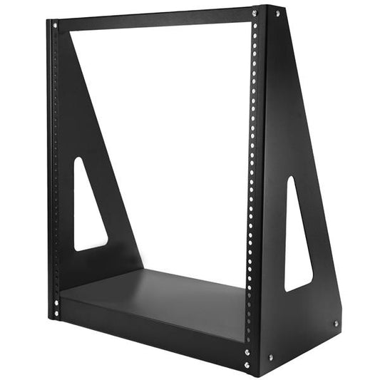 StarTech 2-Post 12U Heavy-Duty Desktop Server Rack, Small Open Frame 19in Computer Rack, Compact Network Rack for AV / Studio / Data / IT Equipment, TAA Compliant - Free Standing Two-Post Home/Office Rack