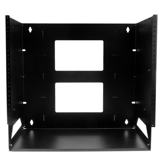 Star Tech Wall-Mount Server Rack with Built-in Shelf - Solid Steel - 8U