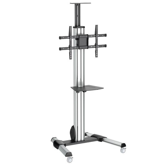 Star Tech TV Cart - Height Adjustable - Lockable Wheels