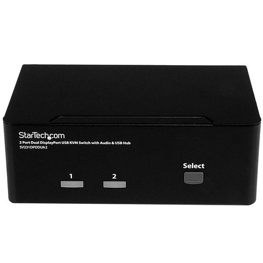 Star Tech 2-Port DisplayPort Dual-Monitor KVM Switch - 4K 60Hz