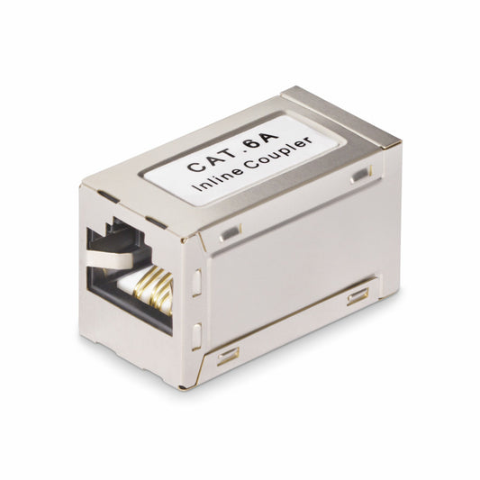 Star Tech Shielded RJ45 Coupler, Inline Cat6a Coupler, Female to Female (F/F) T568B Pinout, Shielded Ethernet Cable Extension