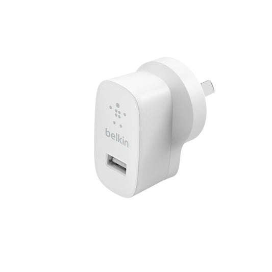 Belkin SINGLE PORT 12W USB-A HOME WALL CHARGER (WCA002AUWH)