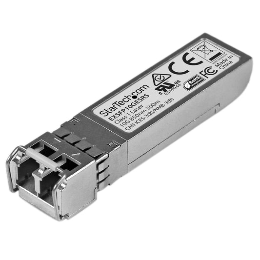 StarTech Juniper EX-SFP-10GE-SR Compatible SFP+ Transceiver Module - 10GBASE-SR~Juniper EX-SFP-10GE-SR Compatible SFP+ Module - 10GBASE-SR - 10GbE Multimode Fiber MMF Optic Transceiver - 10GE Gigabit Ethernet SFP+ - LC 300m - 850nm - DDM