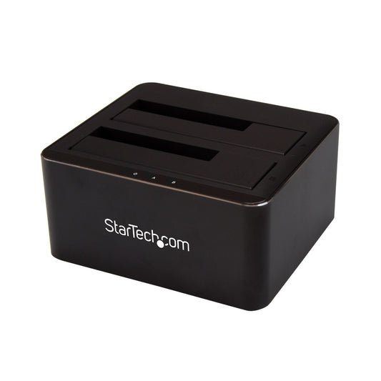 Star Tech Dual-Bay USB 3.0 to SATA Hard Drive Docking Station, USB Hard Drive Dock, External 2.5/3.5" SATA I/II/III SSD/HDD Docking Station, Hot-Swap Hard Drive Bays, Top-Loading