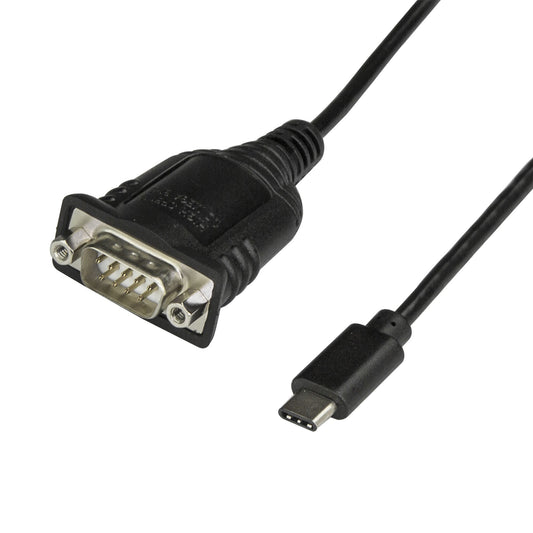 Star Tech USB C to Serial Adapter Cable 16" (40cm) - USB Type C to RS232 (DB9) Converter Cable - USB-C Serial Cable for PLCs, Scanners, Printers - Male/Male - Windows/Mac/Linux