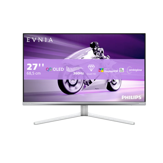 Philips Evnia 8000 27M2N8500/75 computer monitor 67.3 cm (26.5") 2560 x 1440 pixels Quad HD QD-OLED White