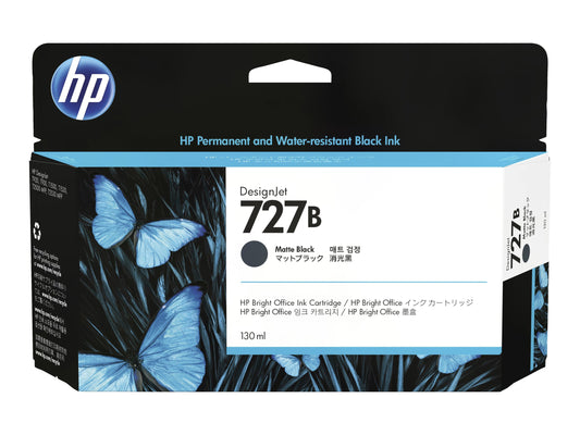 HP 727B 130ML MATTE BLACK DESIGNJET INK - T920 / T930 / T1500 / T1530 / T2500 / T2530